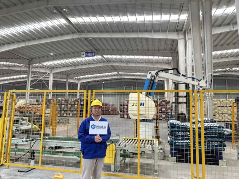 système de palettisation automatique de machines lourdes tongli pour la production d'engrais composés npk système de palettisation de produits finis, palettiseur